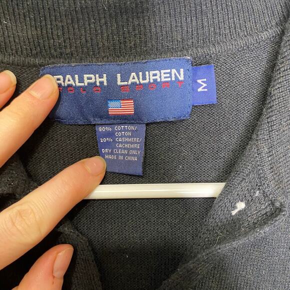Vintage Ralph Lauren Polo Sport womens cashmere blend short sleeve preppy button - Picture 2 of 9